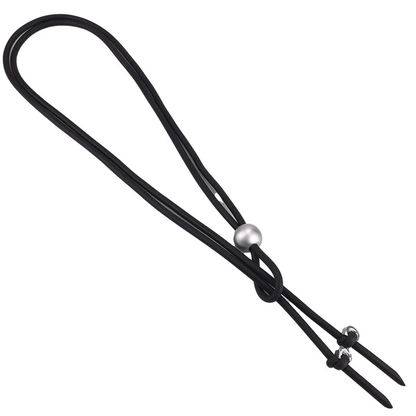 Long Necklace With Pearl and Screws / Punk Style Adjustable Rubber Accessories