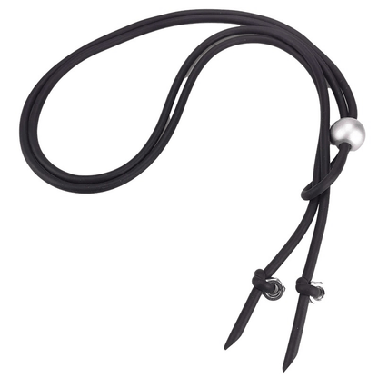Long Necklace With Pearl and Screws / Punk Style Adjustable Rubber Accessories