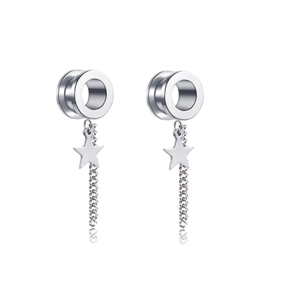 Gothic Stainless Steel Tunnels / 2pcs Ear Aesthetic Tunnel / Female Jewelry