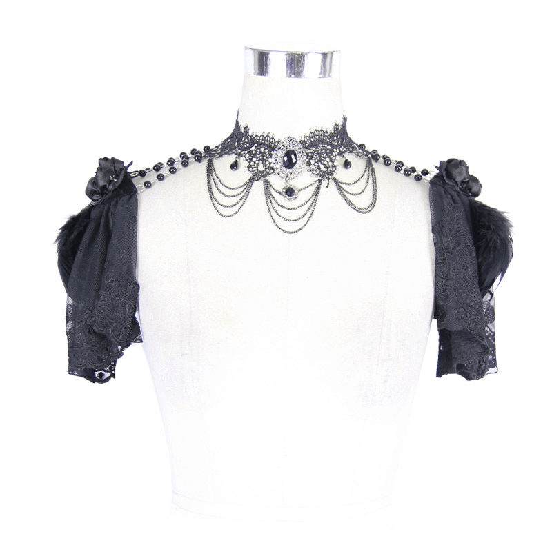 Punk Beaded Necklace With Shawl Sleeve / Pendant Necklaces Handmade