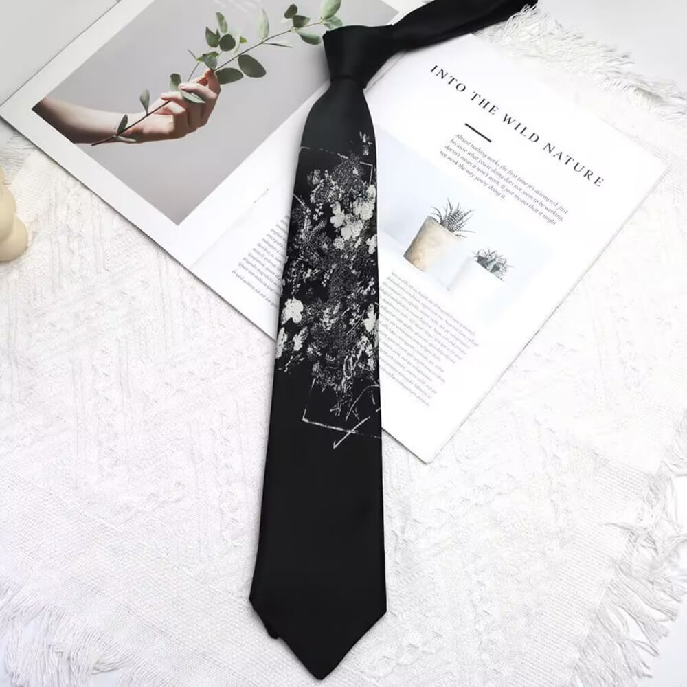 Y2k Plant Animal Print Hand-tied Tie
