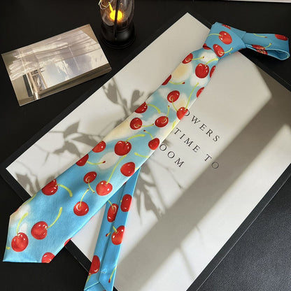 Y2k Plant Animal Print Hand-tied Tie
