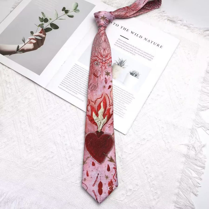 Y2k Plant Animal Print Hand-tied Tie