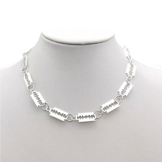 Zinc Alloy Choker in Gothic Style / and Necklace With 14 Blades